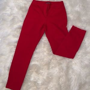 RED crop pants